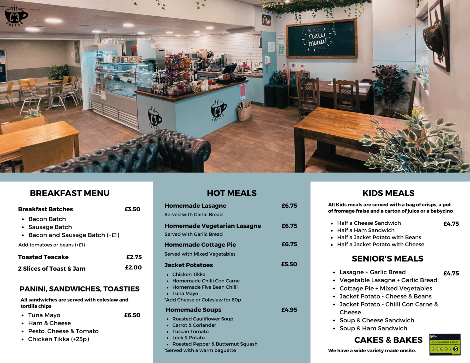 C3 Menu – Cheylesmore Community Centre